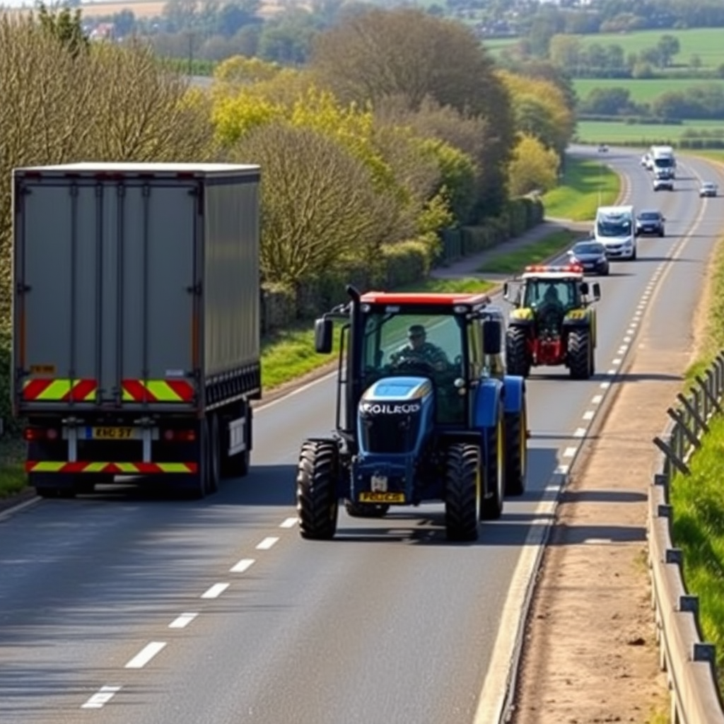 A34 closed after major crash involving lorry and tractor